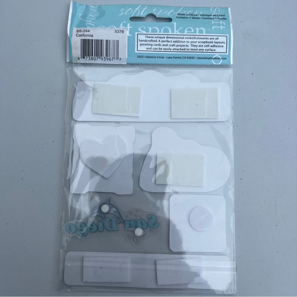 NWT Soft Spoken California Vacation Dimensional Sticker Set - Picture 2 of 4
